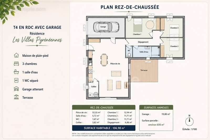 villa neuve T4 + garage RE2020 disponible à partir d'octobre 2026 - photo 10