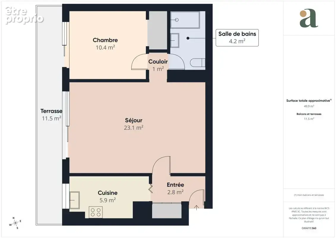 Appartement 2 pièces avec terrasse  sur jardin en vente à Levallois-Perret 92300 - photo 3