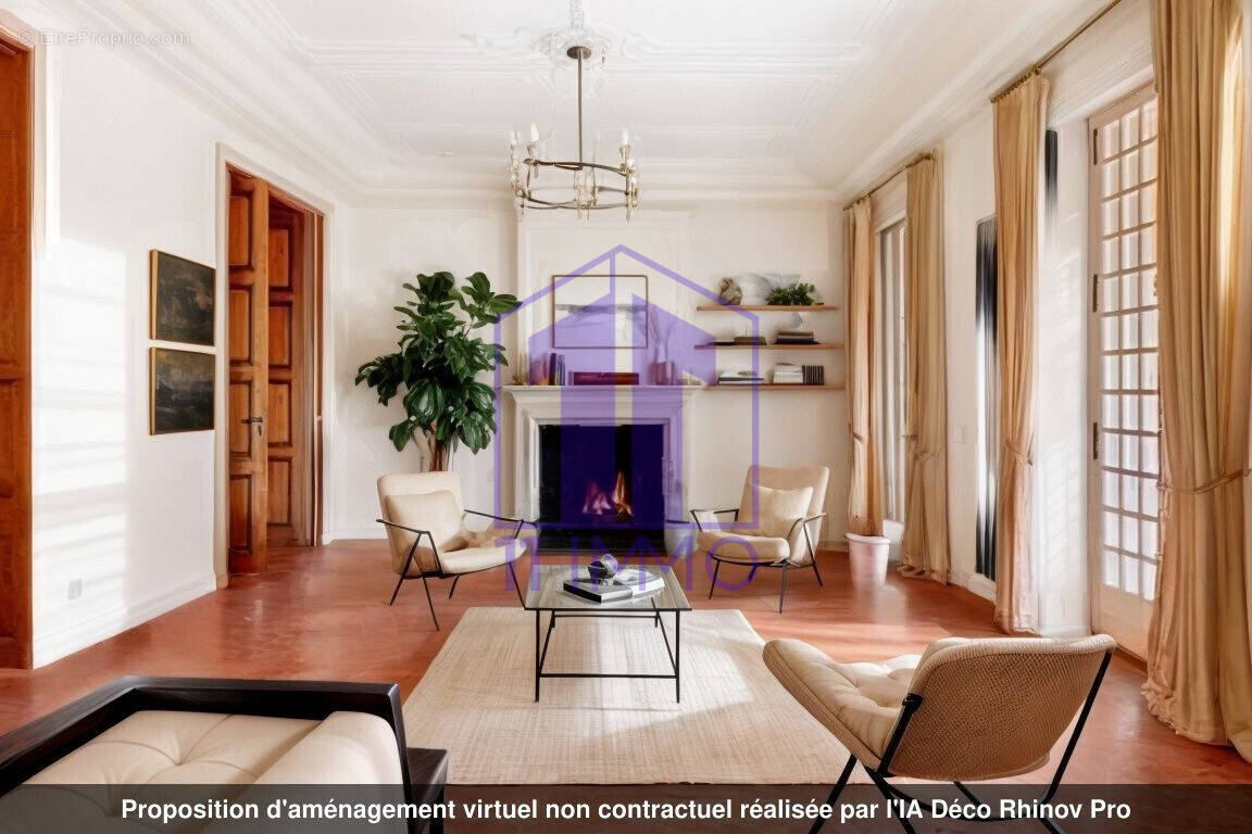 Salon rénové (projection) - Maison à PENNAUTIER