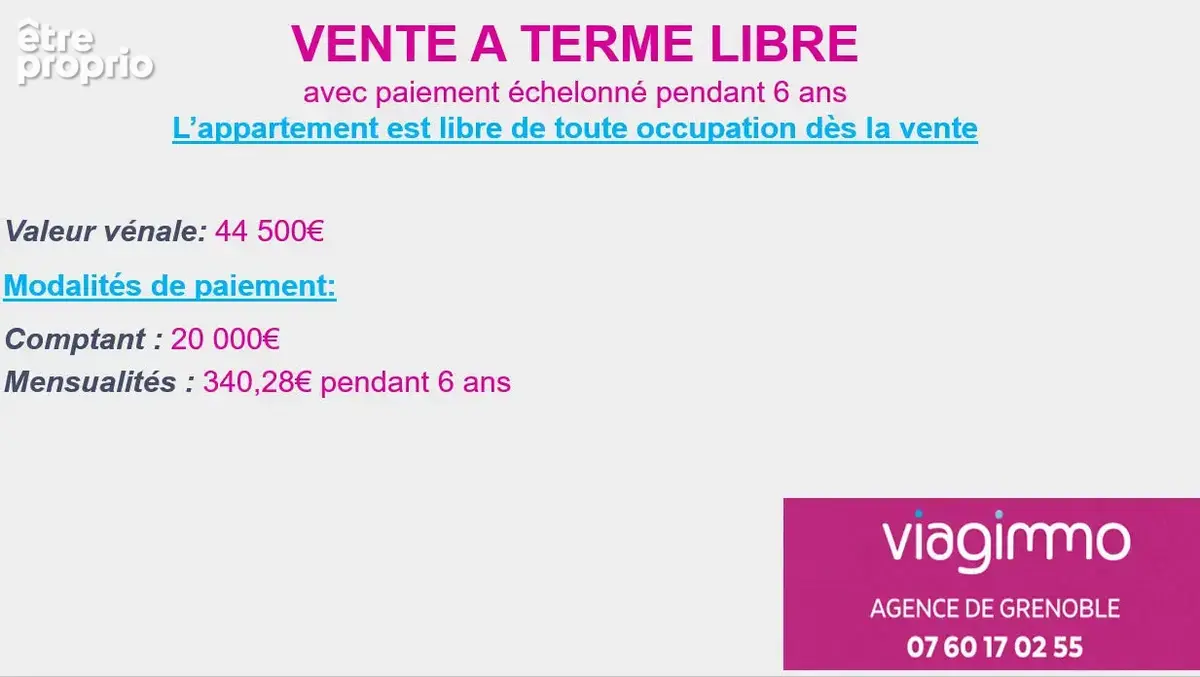 Appartement Vente à terme libre Voiron 1 pièce - photo 2
