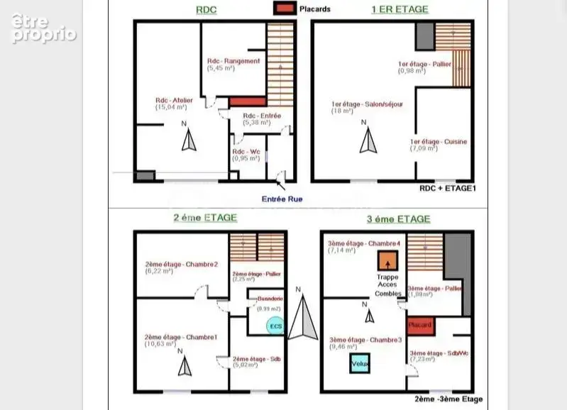 Maison de 103 m2 située en plein cœur du village - 6 pièces – fort potentiel d'aménagement - photo 7