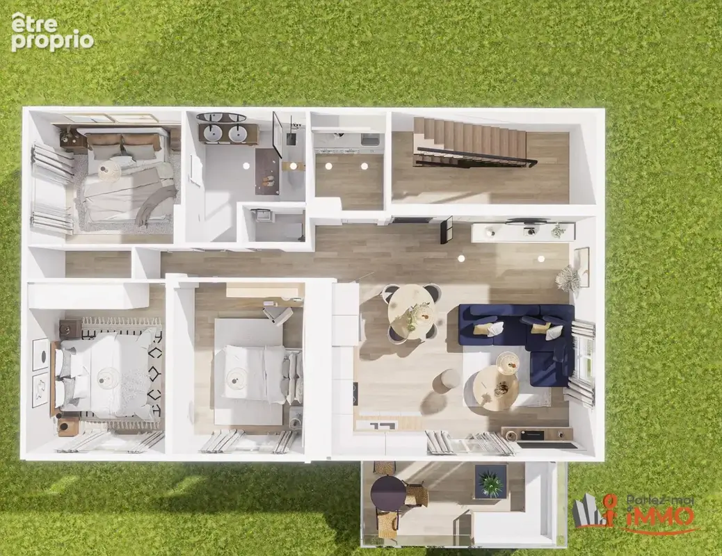Appartement 80 m² + terrasse 14 m² et jardin 200 m² - photo 3