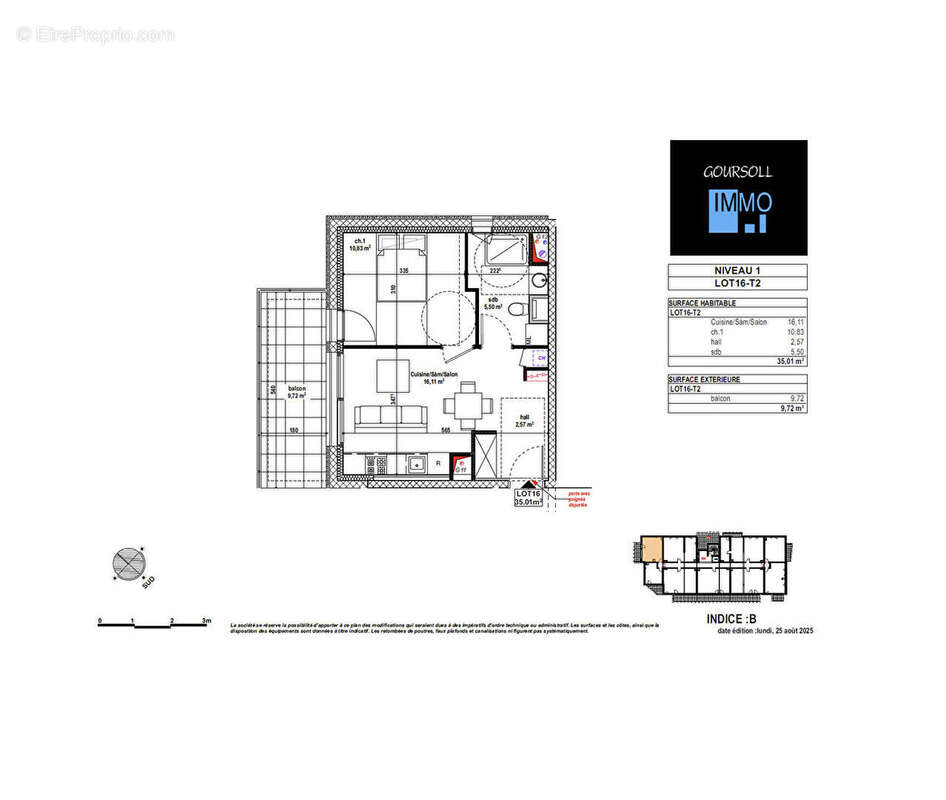 Appartement Residence "Le Murgillet" à Doubs / 2 pièce(s) 35 m2 - photo 3