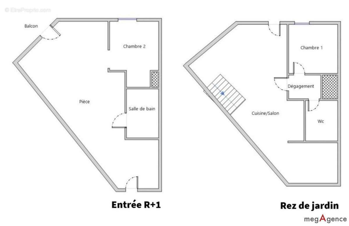 Duplex inversé de 51 m² à rénover - photo 8