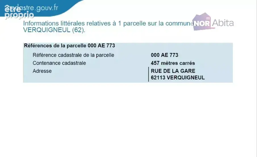 Terrain constructible de 457 m² à Verquigneul - photo 2