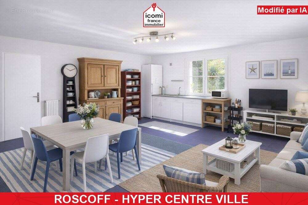 Finistere - roscoff (29680) - a vendre - maison t7 de +150m² : 1 studio et 1 duplex t5  - terrain 350m² environ - garage et stat - photo 5