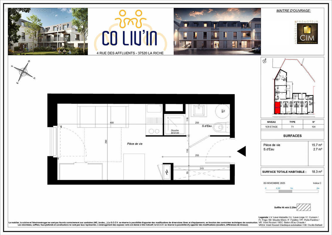 Appartement à LA RICHE