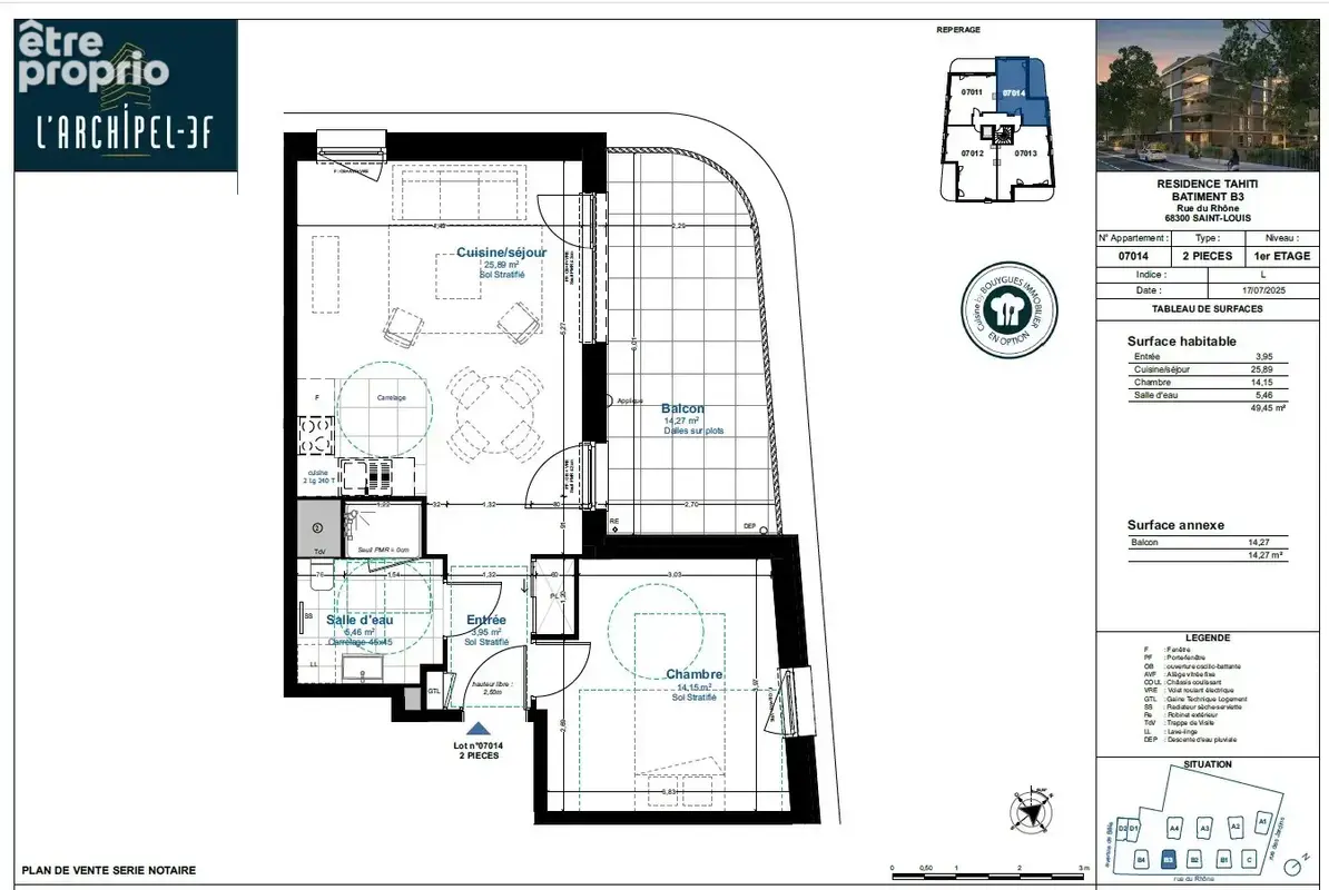 Archipel 3f - appartement t2 - photo 2