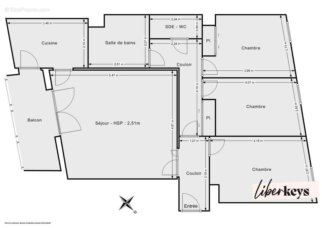 4 pièces familial de 80 m²  Balcon, parking, cave  Résidence 2015 - photo 15