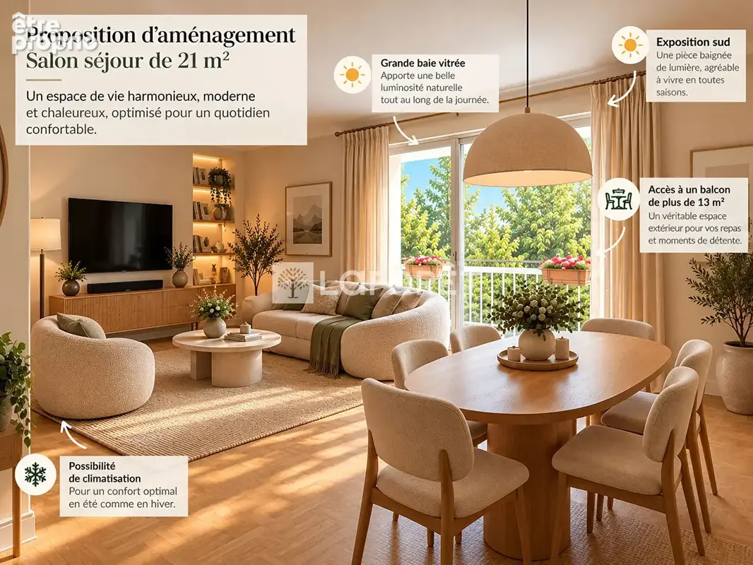 Grand t3 avec balcon traversant metro cuire - photo 2