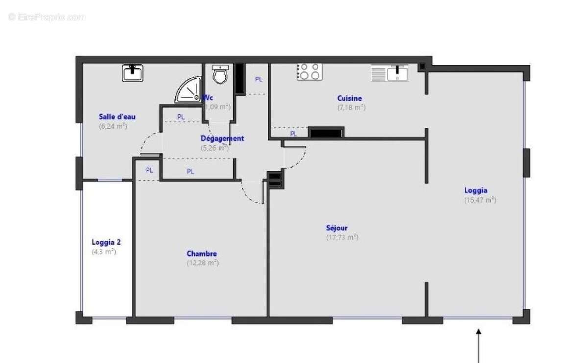 Appartement 65 m² à Frejus  - photo 7