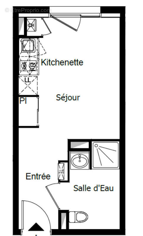 Appartement Bayonne 1 pièce(s) 21 m2 - photo 6