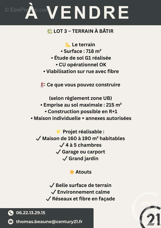 Terrain à BOIS-LE-ROI