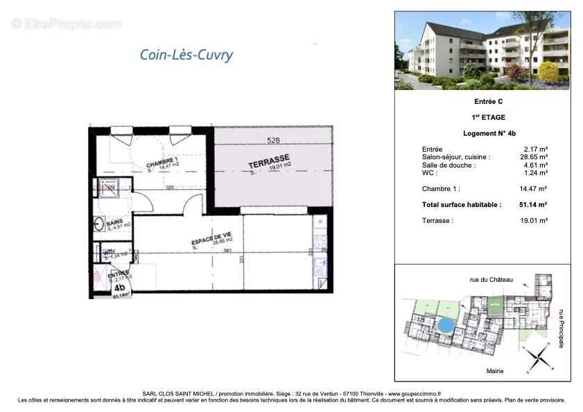 Appartement à COIN-LES-CUVRY