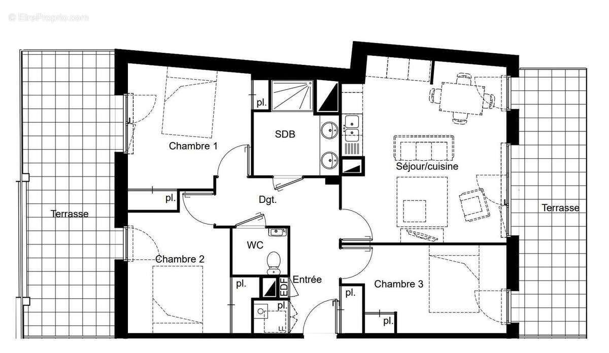 Appartement à LE BOUSCAT