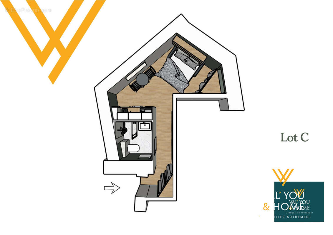 Local Professionnel/Investisseur/Primo-accédant Studio de 16,6 m2 - photo 9