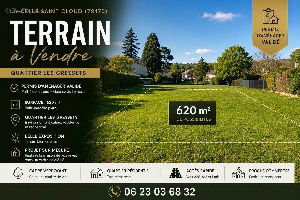 Terrain à LA CELLE-SAINT-CLOUD