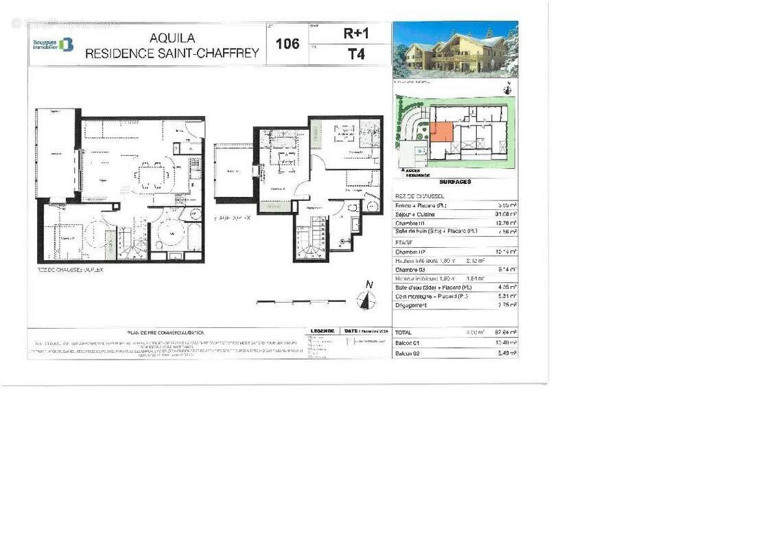 Appartement à SAINT-CHAFFREY