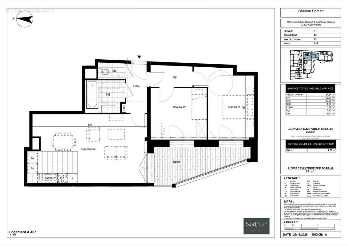 Appartement à AUBERVILLIERS