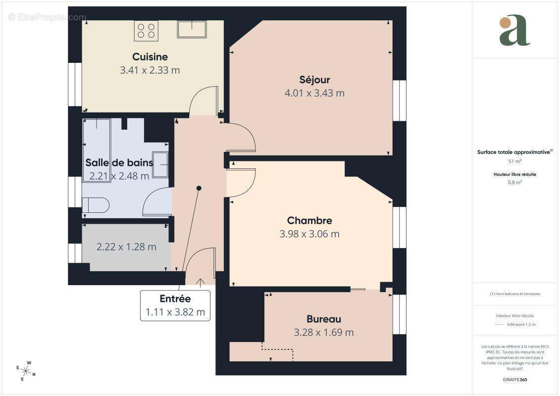 Bel appartement  lumineux de 50,7 m²  en vente à Courbevoie (92400) - photo 13