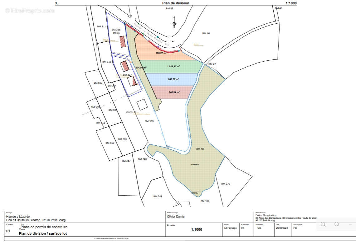 Terrain à PETIT-BOURG
