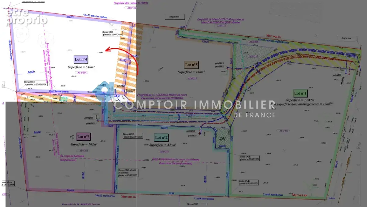 Dpt 38 - a vendre - terrain a batir - 510m2 -  viabilisé - jarrie - photo 6