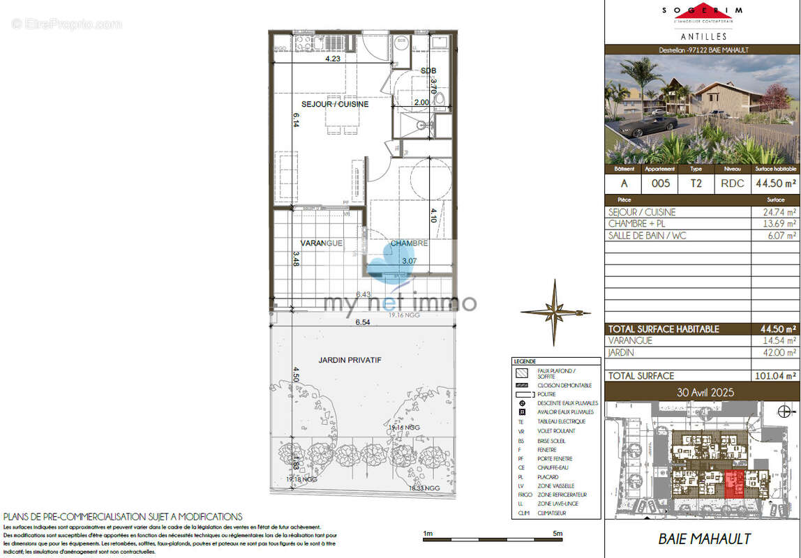 Appartement à BAIE-MAHAULT