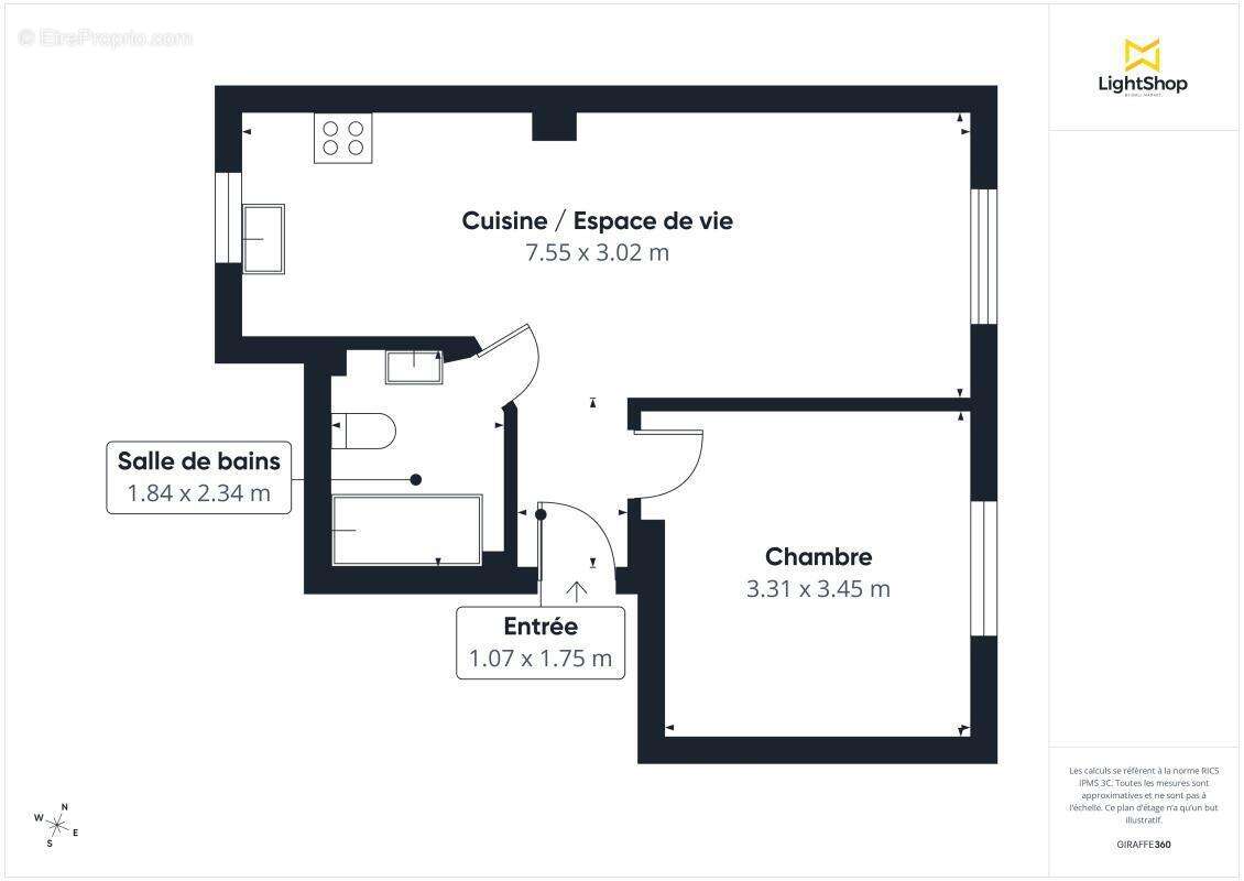 Appartement 2 pièces de 39 m² avec cave - Rue du Pôle Nord, Paris 18ème - Jules Joffrin - photo 3