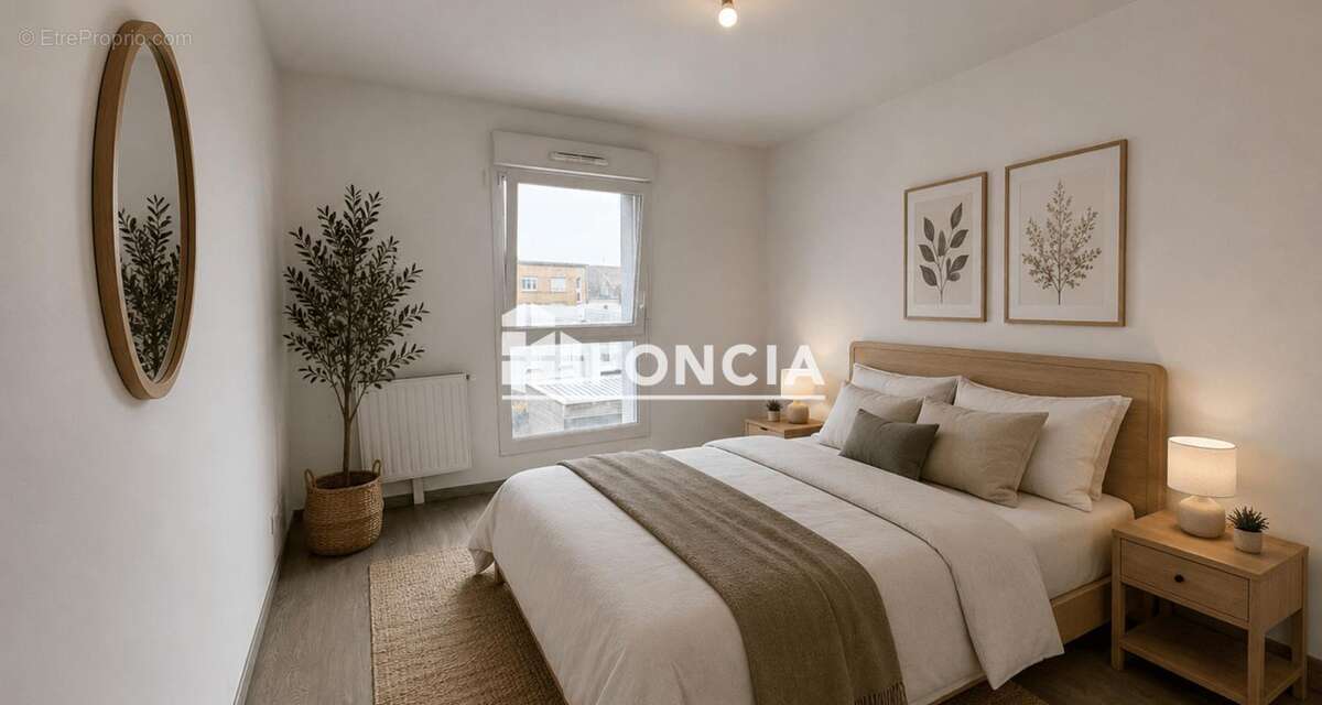 LOOS appartement type 2  avec un grand  balcon et un stationnement en résidence récente - photo 3