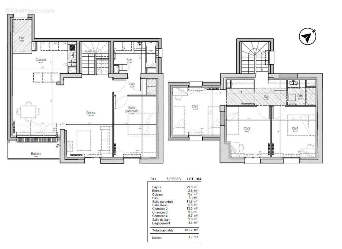 Appartement à BOIS-COLOMBES