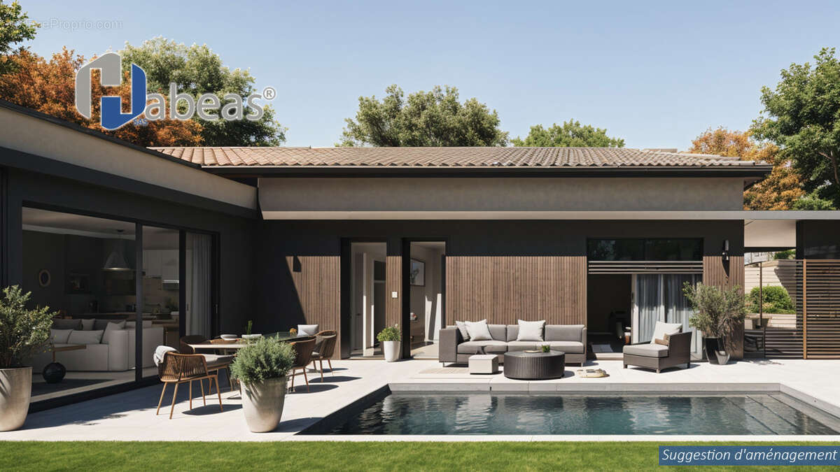 Maison de plain-pied T4 de 126.70 m² avec garage, jardin, terrasse et piscine à Sathonay-Village - photo 2