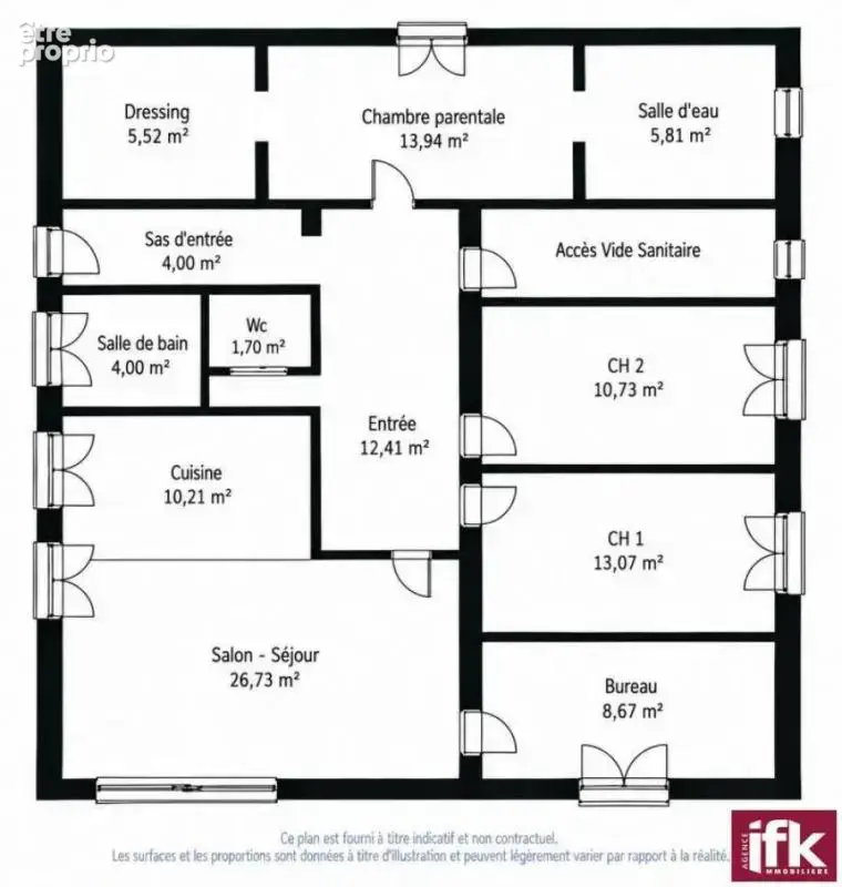 Horbourg-Wihr : Maison de plain-pied de 115 m² avec 4 chambres et garage - photo 9
