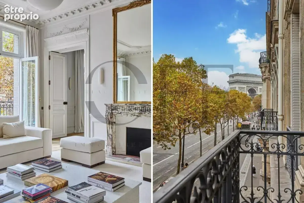 PARIS 8ᵉ – TRIANGLE D'OR – Appartement Haussmannien de réception – 220 m² – Parking - photo 8