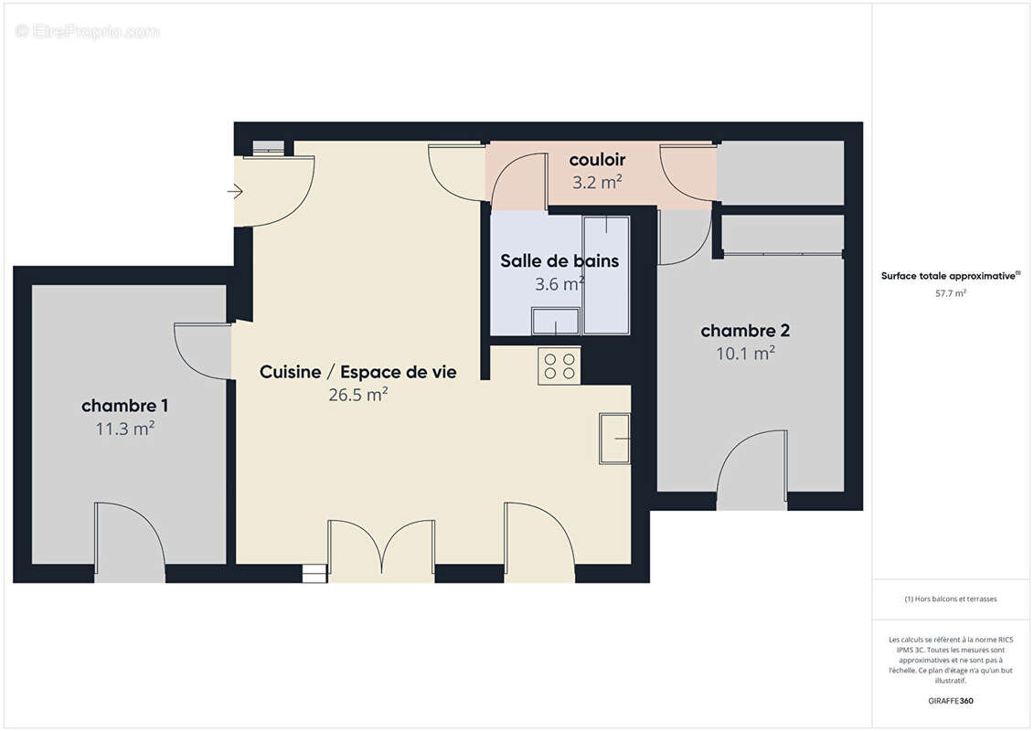 Appartement à BOURG-LES-VALENCE