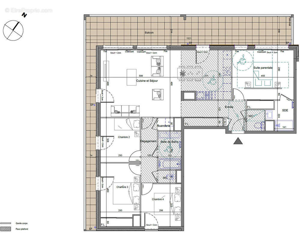 Appartement  Type 5 de 119,41m² avec Terrasse  et cave. - photo 5