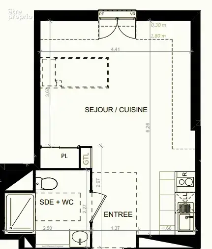 Studio Lumineux de 26 m2   Neuilly-Plaisance - photo 3