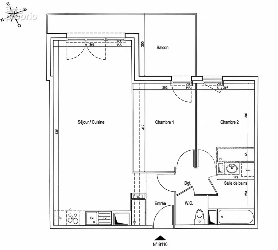 Appartement Blagnac 3 pièce(s) 65.55 m2 - photo 8