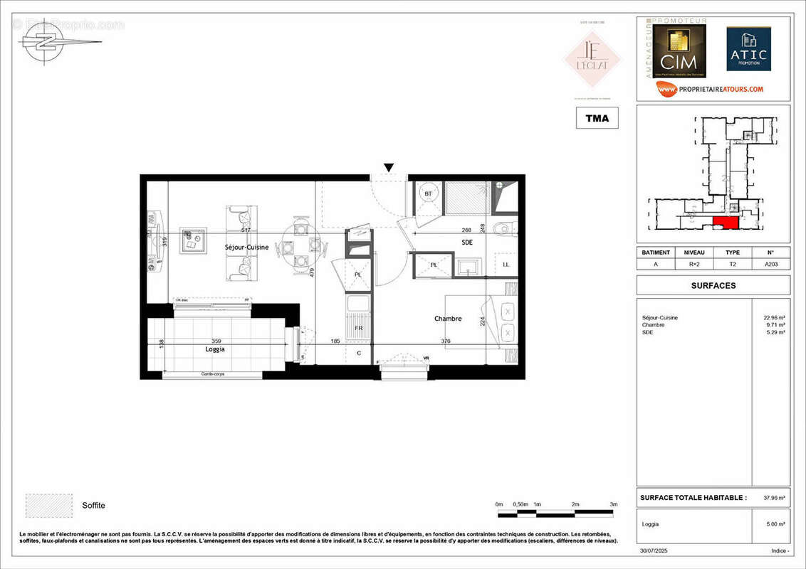 Appartement à SAINT-CYR-SUR-LOIRE