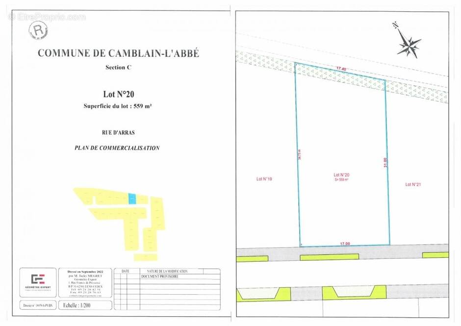 Terrain à CAMBLAIN-L&#039;ABBE