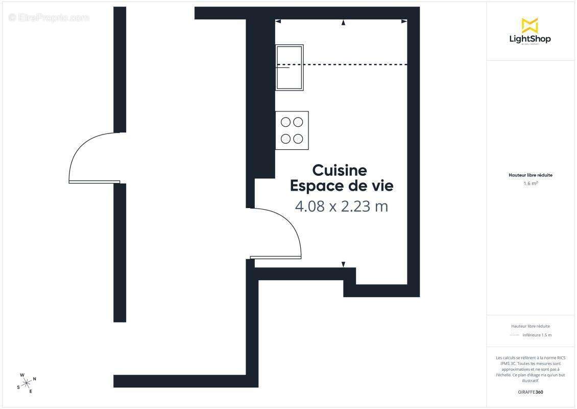 Chambre de service, 1 pièce, 8 m² Carrez - Dernier étage - Avenue D'Iéna, Paris - photo 14