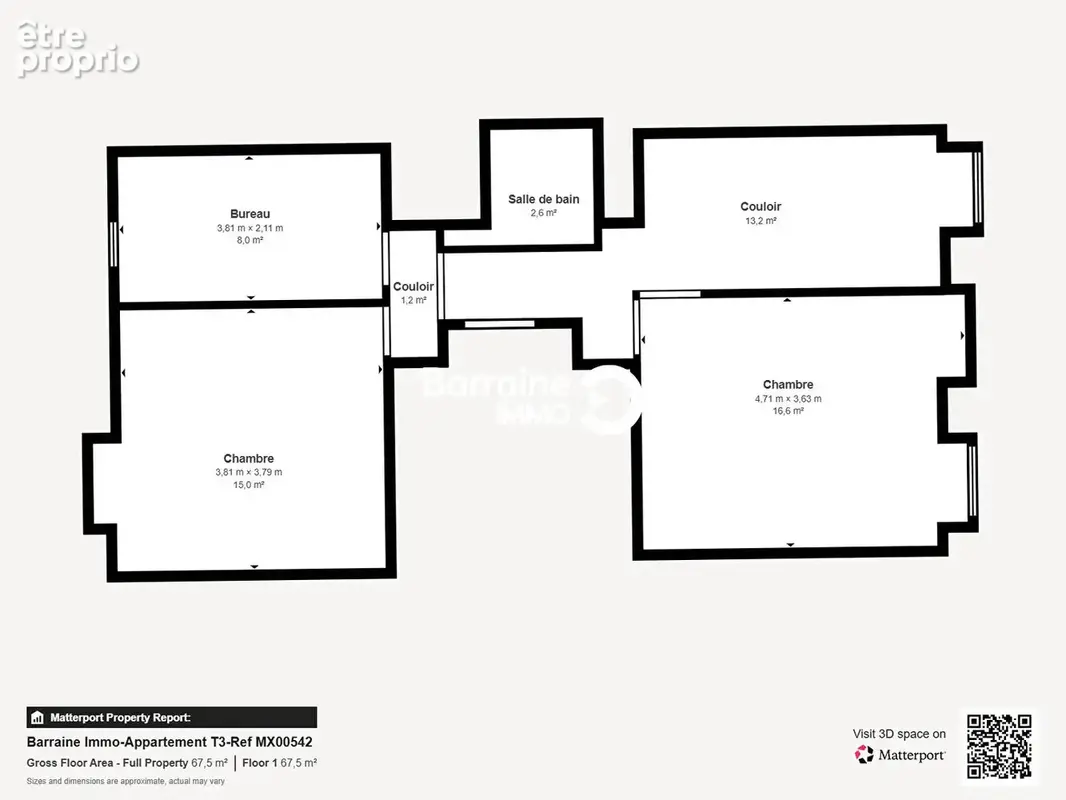Appartement Morlaix 3 pièce(s) 54 m2 - photo 6