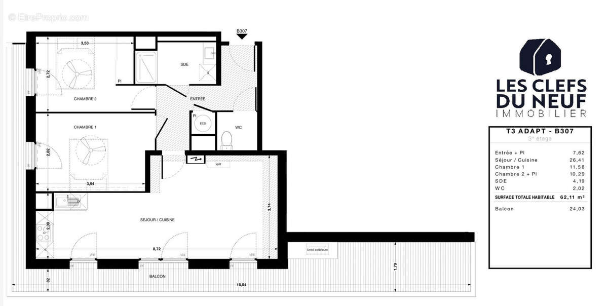 Appartement à QUINT-FONSEGRIVES