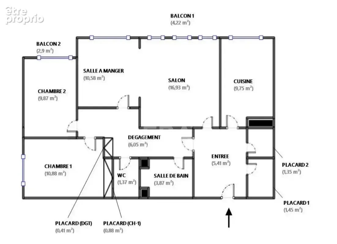 Appartement 78m² à le plessis-bouchard - photo 3