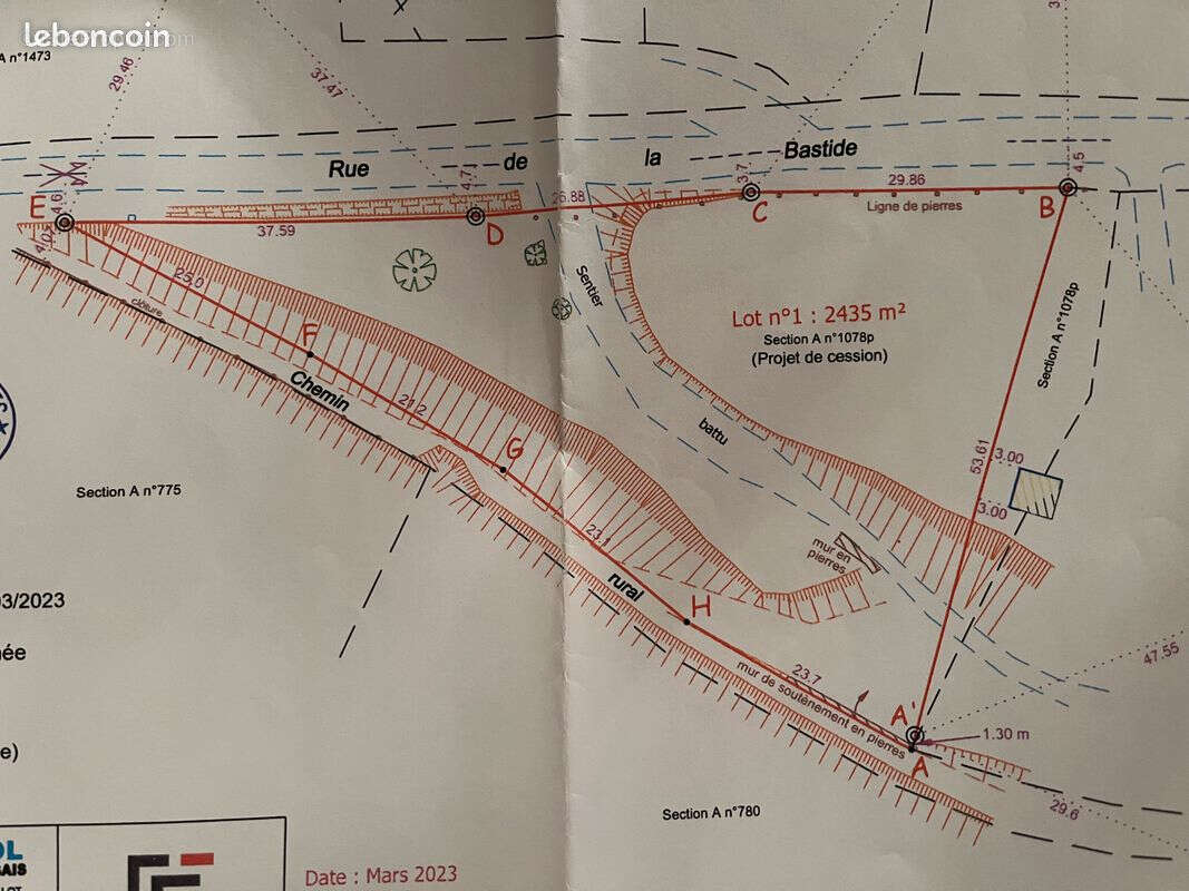Terrain à DOLMAYRAC