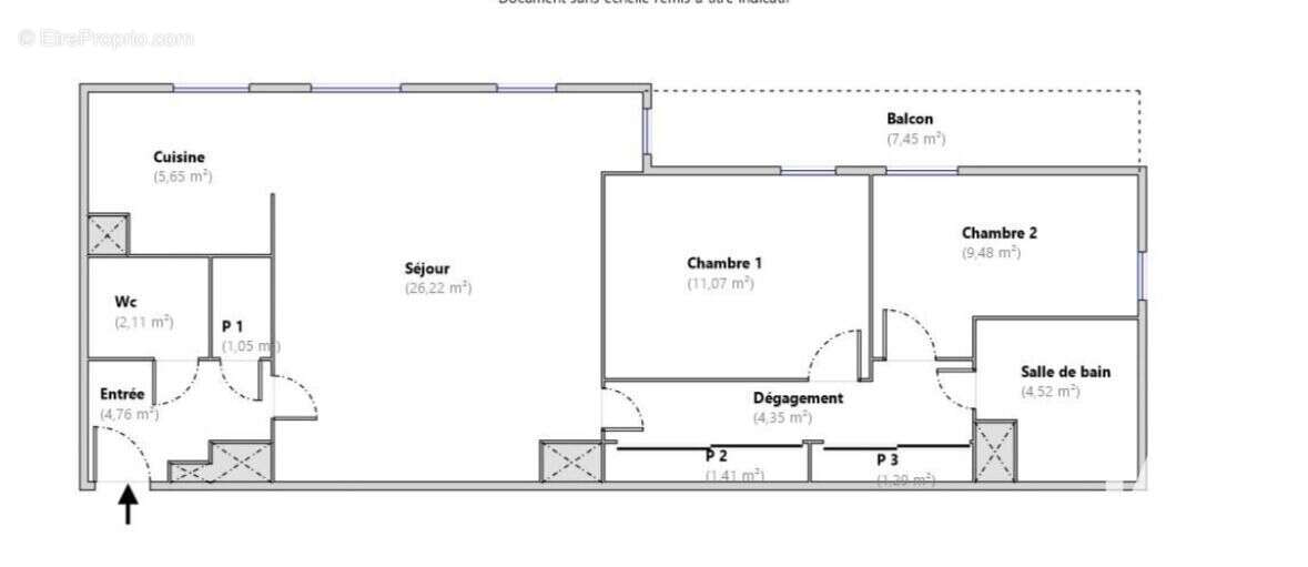 Appartement 71 m² à Trappes  - photo 8