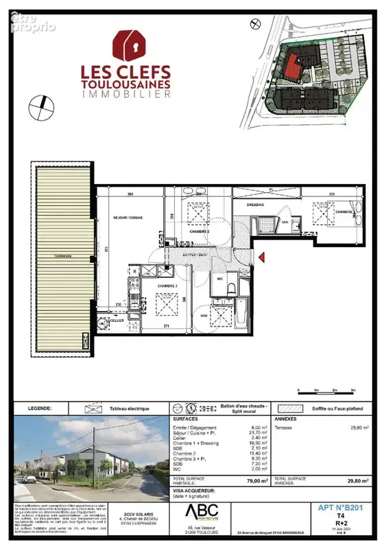 Magnifique appartement 4 pièces de 79 m² avec une grande terrasse de 30 m² - photo 4