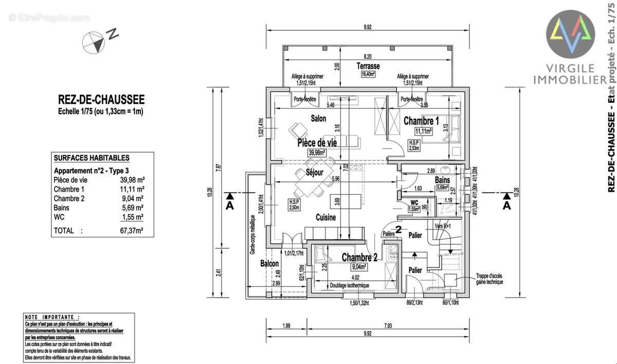 Appartement surface brute Vue Lac saint point - photo 7