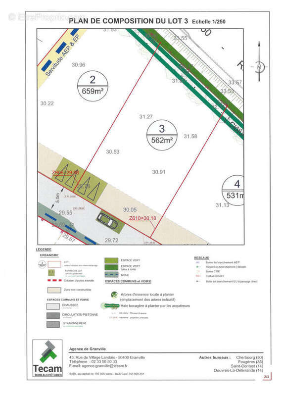 Terrain a batir de 562 m² le val saint pere - photo 2