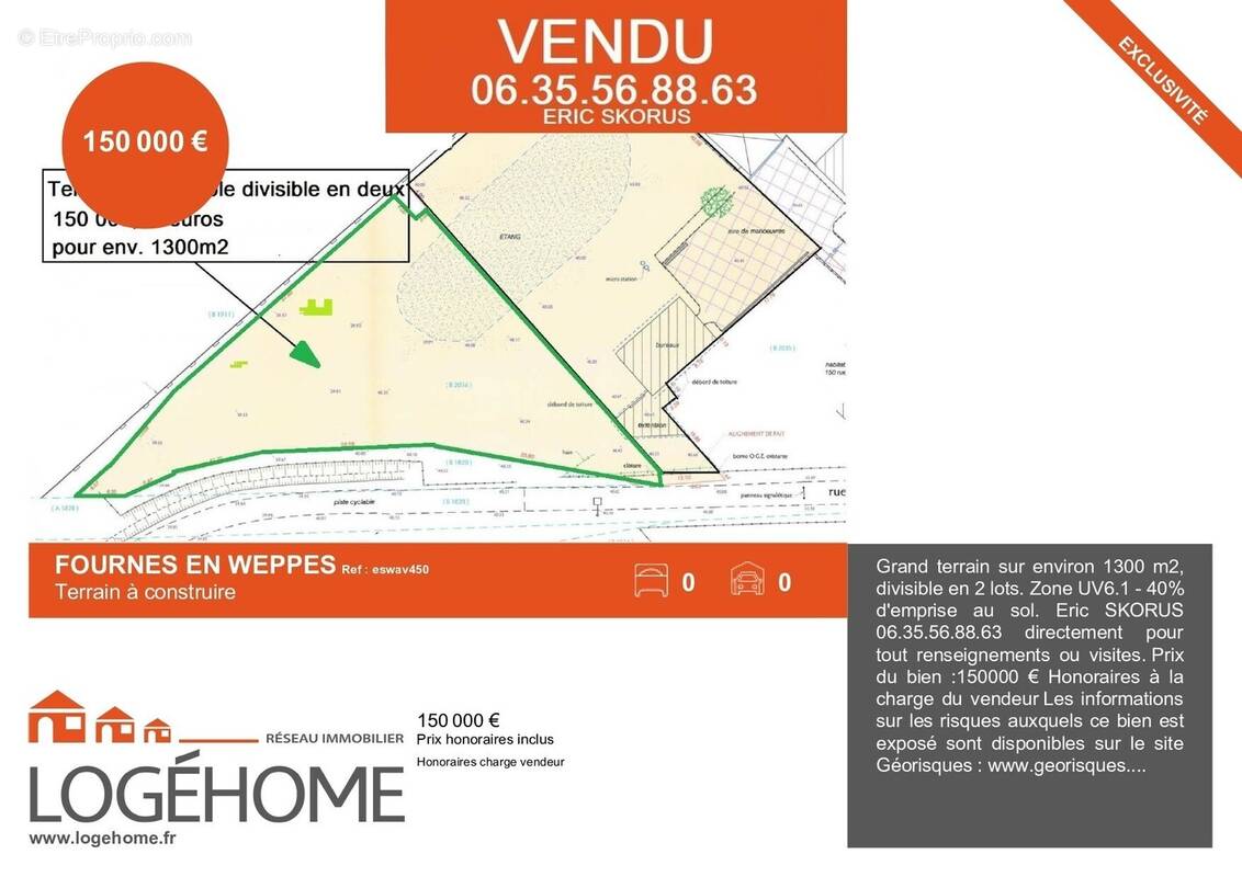 Terrain à FOURNES-EN-WEPPES