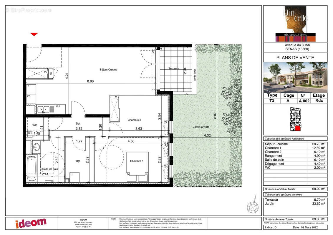 Appartement t3 neuf - 2 places parking - photo 3